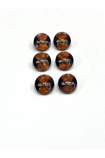 karantuhafiye Button with Shiny Surface, Light Gold Belt Accessory / 1.8 cm / M03118 / Brown