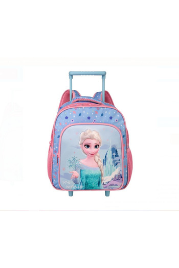 OEM Trolley bag for kindergarten, Blue Salmon Pink, Frozen 3D
