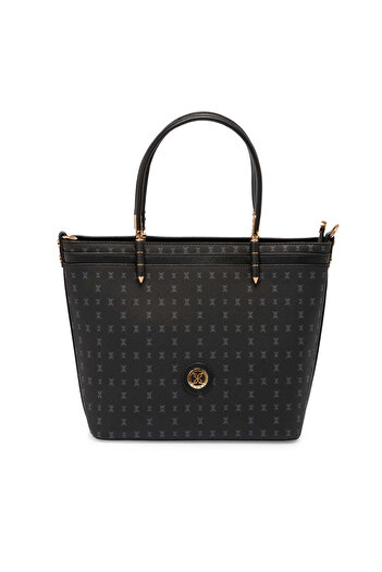 Tergan Black Print Women's Handbag - S25K1Pr09179-T0E