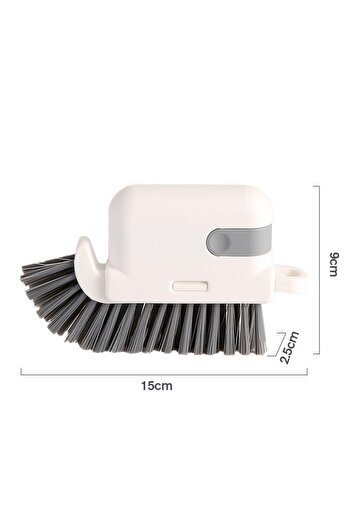 Flippy Multifunctional 3-in-1 Cleaning Brush, Flippy, for Kitchen, Dishes, Windows, 9x15x2.5 cm, Gray