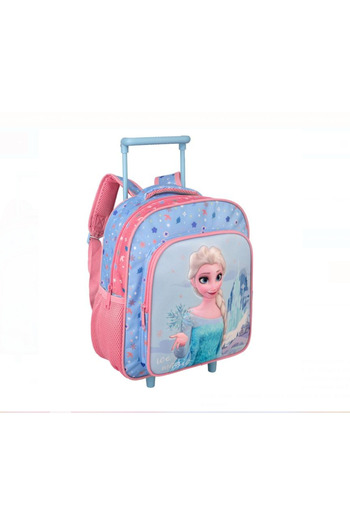OEM Trolley bag for kindergarten, Blue Salmon Pink, Frozen 3D