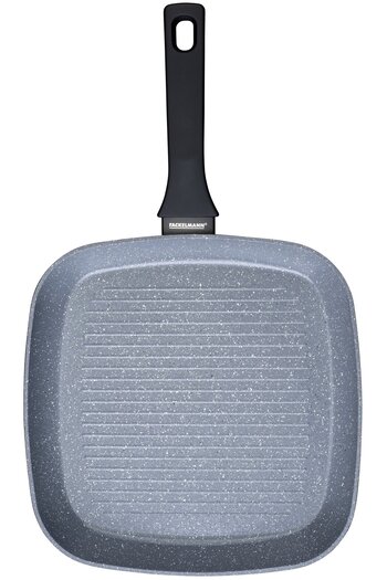 FACKELMANN Pressed aluminum grill pan 28x28 cm, Cosmo, PFAS-free with ceramic coating