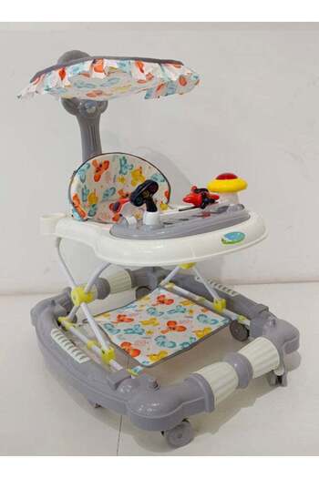 kiddoz Multifunctional Baby Walker - Gray