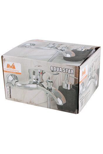 Evotools Aqua Star Bathtub Faucet - Faucet length 165 mm Lever height 90 mm Connection distance 145 +/- 20 mm