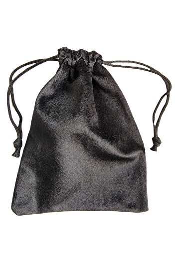 NEO Premium Neo™ jewelry pouch, velvet velour with drawstring, black 13x18 cm
