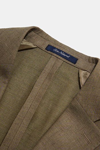 W Collection HAKİ DÜĞMELİ KETEN CEKET