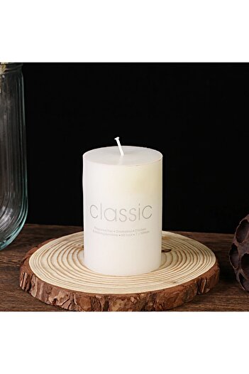 Flippy Decorative Candle, Flippy, Smokeless and Fragrance-Free, 7 x 10 cm, 300 g, Burns 48h, Ivory White