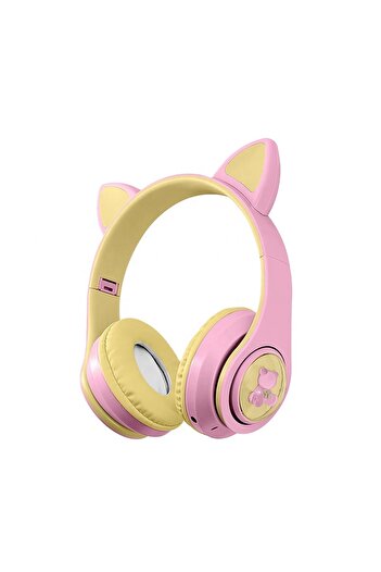 Zen Store KT-M 22 Noise Cancelling Wireless Audifonos Foldable Hifi Deep Bass Led Headband Head Mounted Cat Ea