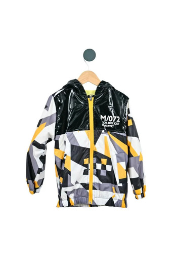 Mamboo Waterproof Jacket with Hood for Boys in Shades of Yellow, Gray, Black