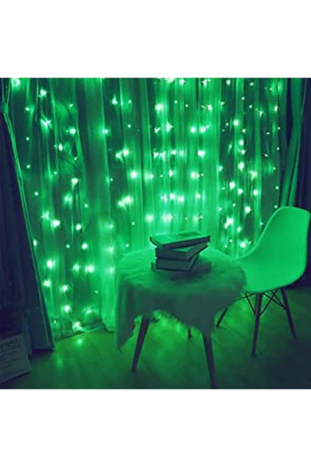 co arma 2*3m Green LED Waterfall Curtain Light for Saudi National Day