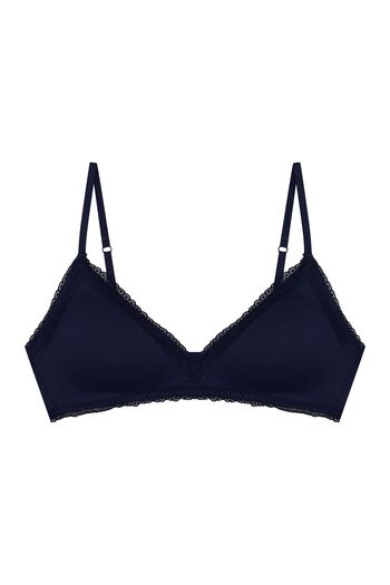 Bloovii Lightly Padded Bra Ribbed with Lace Edges & Racerback Clip | Collige