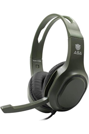 ASA Coco Gaming Headset for PS4/PS5, Adjustable Headband, 40mm Driver, Olive Green