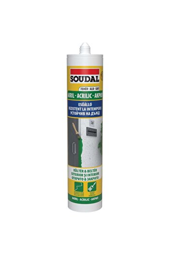 Soudal Soudal acrylic mastic, for facades, white, 280 ml