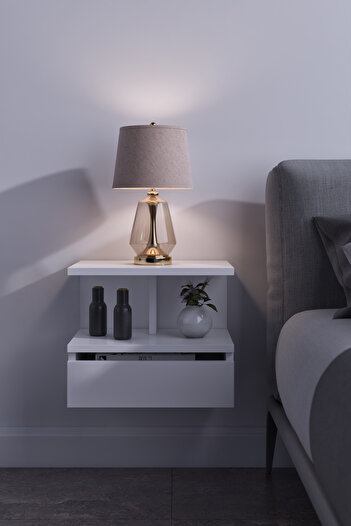 Decorfim Flora hanging chest of drawers – Modern design with a drawer and shelf, ideal for the bedroom