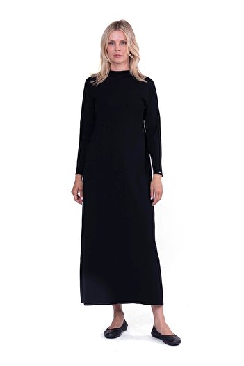 Invee Full knitwear dress black