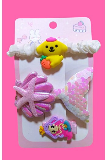madam shushu 3-Piece Fish Buckle Set (2 Clip-Ons + 1 Elastic)