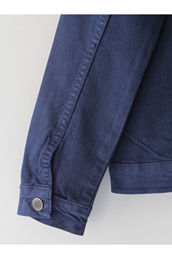 DobaKids Cepli Erkek Çocuk Denim Ceket Çocuk Kot Mont 5-14 Yaş Lacivert