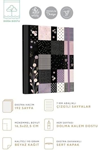 STOREMAX Polysight Spiral Notebook Hard Cover 192 Pages 96 Sheets 17X24 cm 90Gr. Striped Trendzap 467437