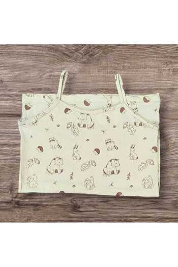 ESTA STORE White Animal Print Tank Top with Straps