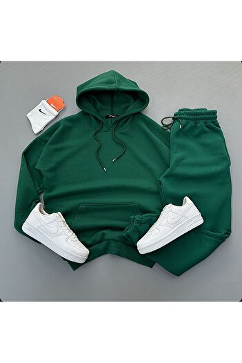 NewCabin Oversize Hooded Sweat & Jogger Sweatpants Set – Unisex Sports & Casual Combination” 3 Threads
