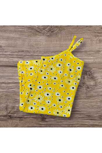 ESTA STORE Colorful Floral Patterned Tank Top with String Straps