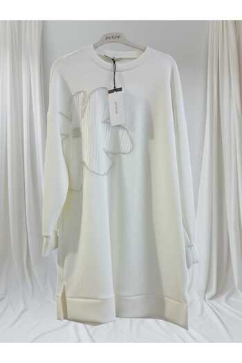 Puane Women's Front Beaded Garni Detailed Tunic 10627