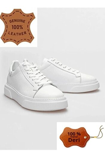 awix Orgen Sheos Γνήσιο Δερμάτινο Tommy Sneaker Trend Casual Παπούτσια (Λευκή σόλα Λευκή)