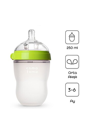 My Reality Fashion Comotomo Anti-Colic Silicone Baby Bottle 250 ml 3-6 Months Green