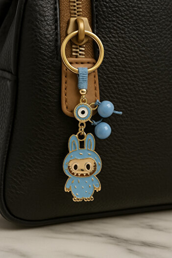 simagift Metal Keychain with Cute Labubu Figure with Evil Eye – Gift, Bag & Car Ornament