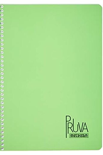STOREMAX Snshop Pruva A4 Pet Spiral Cardboard Cover Notebook 144 Sheets - Checkered - Green 467437