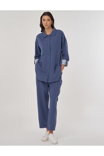 Kayra Punto Stitched Double Suit Indigo