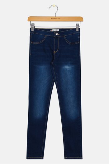 Levi's Kids Girl Washed Pull On Jeggings, Blue