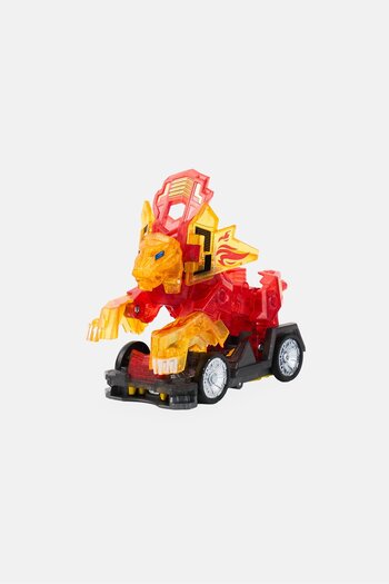 Screechers Wild Wild Fire Lion Transformation Monster Car, Red