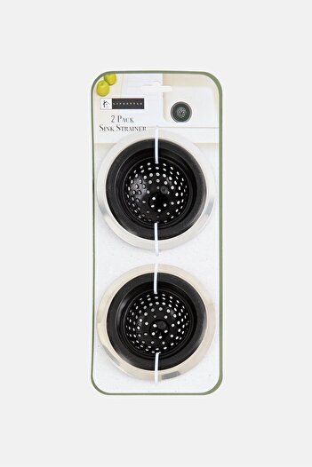 Lifestyle 2 Pieces Silicone Sink Strainer Set, Black