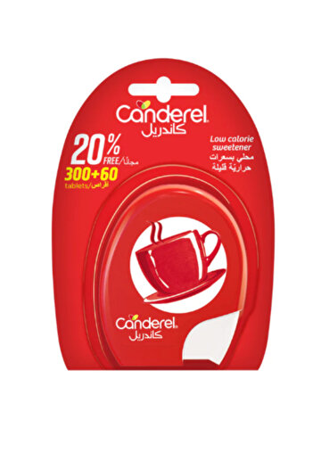 Canderel Aspartame Low Calorie Sweetener (300 TABS+60 TABS ) x 2 Pcs