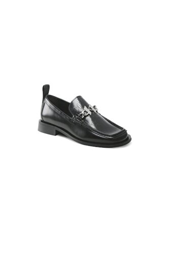 Karl Lagerfeld Loafers with metallic logo detail chain loafer KL41335, Black, 36 EU