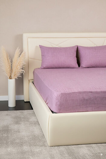 FAVORA Basic Cotton Double Fitted Sheet Set - Dusty Rose