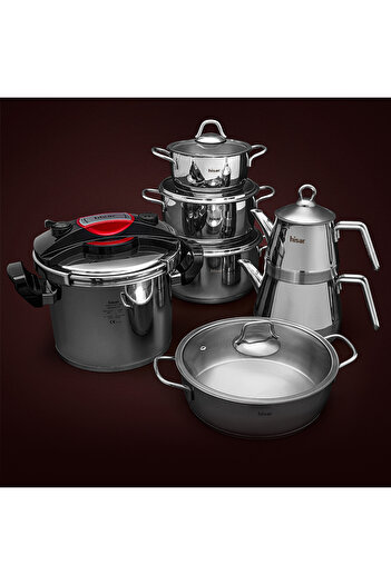 Hisar 13 Piece Steel Dowry Set with Induction Base