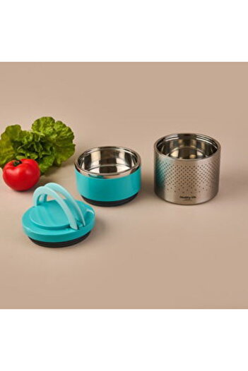 MATMEL 2 Layer Steel Food Thermos - Blue - 1.5 Lt