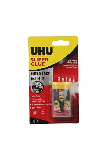 Uhu Super Glue Mini 1g x 3pcs (45415) – Instant Adhesive for Quick, Strong Repairs