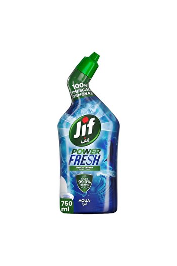 Jif Power Fresh Aqua Toilet Cleaner 750 ml Stains Kills Germs and Leaves Long Lasting Freshness