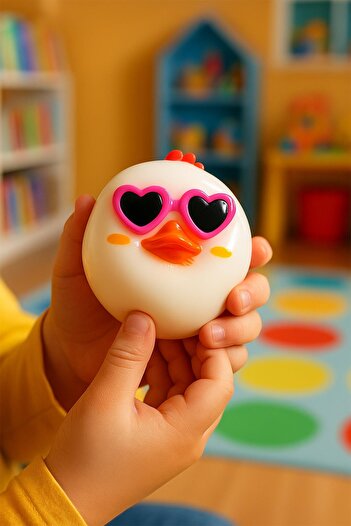 hak-iş oyuncak Squishy Stress Toy with Glasses Duck Figure Soft Gel Squishy