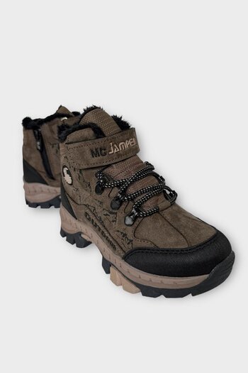 Liger Children's Fur-Lined Zippered Outdoor Boots Vi̇zon