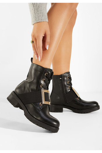B T Shoes černé dámské kotníkové boty Samisa V2