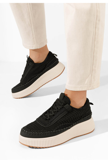 B T Shoes Černé dámské tenisky Raiana