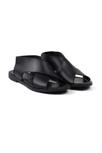 KAJILA Women's Black Stylish Comfortable Sandals - Casual, Non-Slip Sole, Summer Comfort