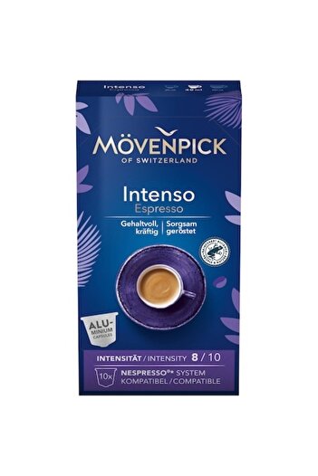 Mövenpick Movenpick Intenso Espresso Coffee Capsules Compatible with Nespresso, 10 pcs, 57g