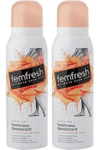 Femfresh Refreshing Daily Care Deodorant Spray by Femfresh, 125 ml, Pack of 2, Unisex