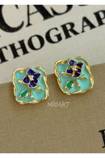 MioArt Mineli Women's Flower Model Earrings