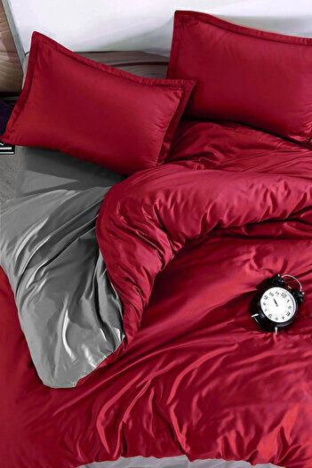 İQON Double Duvet Cover Set Gkrmzi